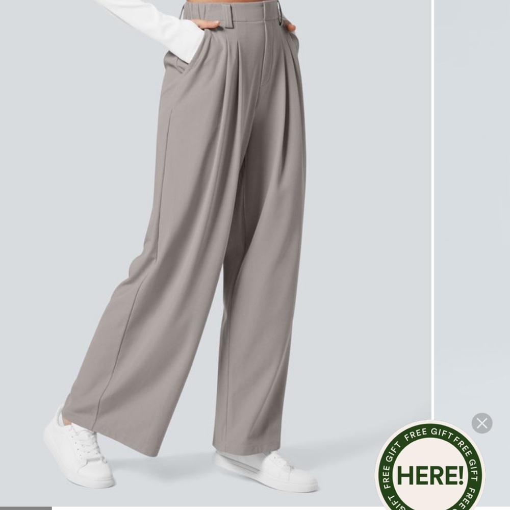 HALARA Gray Wide-Leg Jumpsuit Sleeveless Design